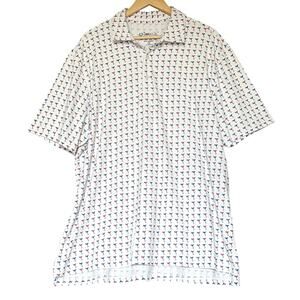 IBKUL Men's Shaken Not Stirred Martini Glass All Over Print Polo UPF 50 Size XXL